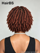 Full lace wig pixie cut brown braided style Synthetic wigs