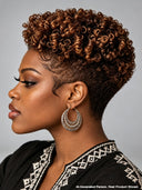 Full lace pixie cut wig brown afro