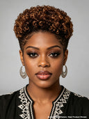 Full lace pixie cut wig brown afro