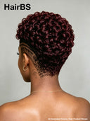 Full lace wig burgundy Pixie Cut for black woman 