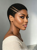 Full lace pixie wig curly for black women 