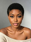 Full lace pixie wig curly for black women 