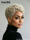 Full lace wig Pixie cut curly wave Unique colors