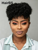 Full Lace wig Black Braided Pixie Wig