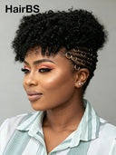 Full Lace wig Black Braided Pixie Wig
