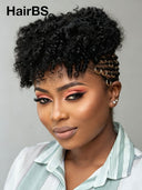 Full Lace wig Black Braided Pixie Wig