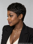 Full lace pixie cut wig Black for black women