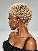Full lace pixie cut wig Blonde 100% human hair