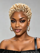 Full lace pixie cut wig Blonde 100% human hair
