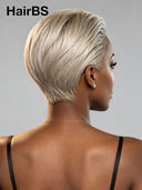 Full lace wig Blonde  Pixie Cut 100% Human Hair