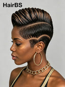 Full lace wig Highlight Tapered Pixie Faux Hawk