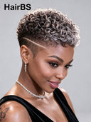 Full lace wig Salt and Pepper Pixie Cut  for black woman