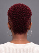 Full lace wig Pixie Cut burgundy curly wave for black woman