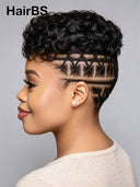 Full Lace Pre-styled Updo With Braided  wig curly wave