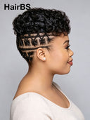 Full Lace Pre-styled Updo With Braided  wig curly wave