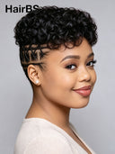 Full Lace Pre-styled Updo With Braided  wig curly wave