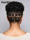 Full Lace Pre-styled Updo With Braided  wig curly wave
