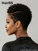 Full lace wig Pixie cut curly wave side part