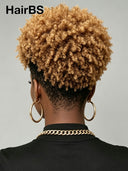 Glueless Pixie wig afro honey highlight