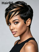 Glueless wear to go Pixie wig honey highlight