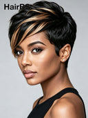 Glueless wear to go Pixie wig honey highlight