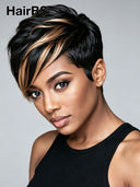 Glueless wear to go Pixie wig honey highlight