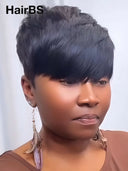 Ready to Go Glueless Wig pixie cut 100% Human Hair