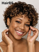 Wear to Go Glueless Pixie wig curly wave honey highlight