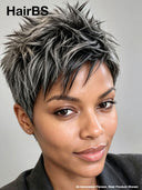 Wear to go Machine Made Salt And Pepper pixie cut wig