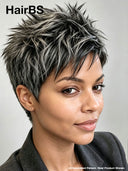 Wear to go Machine Made Salt And Pepper pixie cut wig