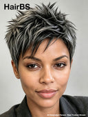 Wear to go Machine Made Salt And Pepper pixie cut wig