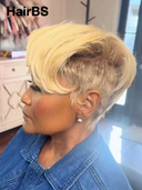 Half-price 13x4 lace front Wig blonde straight Stylist's Cut 100% Human Hair