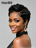Lace front 13x4 pixie quick weave for black women