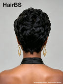 Lace front 13x4 pixie quick weave for black women