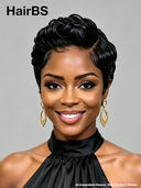 Lace front 13x4 pixie quick weave for black women
