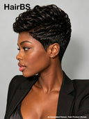 Lace front 13x4 pixie cut wig Quick weave for black women
