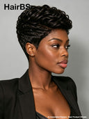 Lace front 13x4 pixie cut wig Quick weave for black women