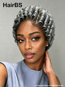 Lace front 13x4 pixie Salt and Pepper quick weave