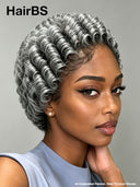 Lace front 13x4 pixie Salt and Pepper quick weave