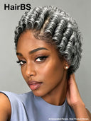 Lace front 13x4 pixie Salt and Pepper quick weave