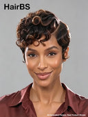 Lace front 13x4 side part pixie cut Brown highlight wig