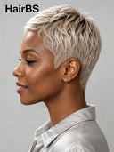 Lace front 13x4 Pixie wig Special Color 100% Human Hair