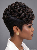 Lace front 13x6 Pixie cut black wig quick weave 100% Human Hair