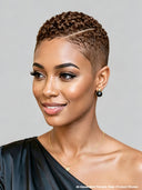 Lace front 13x6 pixie cut Brown curly wave wig