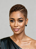 Lace front 13x6 pixie cut Brown curly wave wig