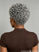 Machine made wear to go Salt And Pepper pixie cut wig afro
