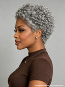 Machine made wear to go Salt And Pepper pixie cut wig afro