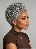 Machine made wear to go Salt And Pepper pixie cut wig afro