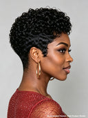 Ready to go machine made black curly