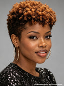 Gluelesse wig machine made afro honey Pixie cut wig